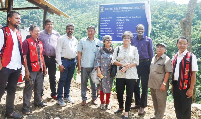 Gravity Goods Rope Way at Punglwa village in Peren district
